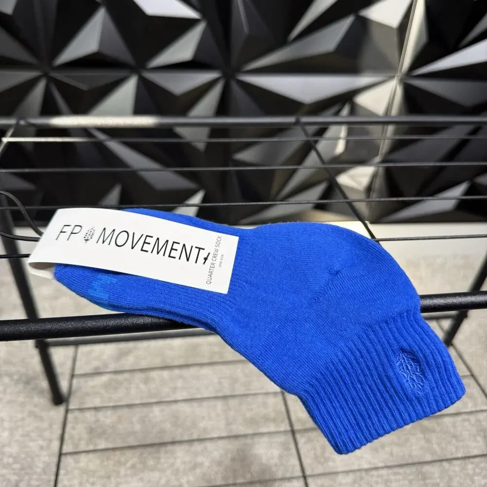 Free People FP Movement Quarter Crew Socks Blue One Pair